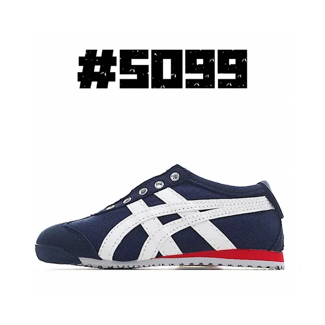 Onitsuka Tiger White Navy Low-Top Lace-Up Lifestyle Sneakers 3