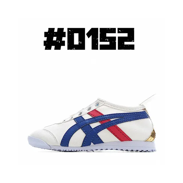 Onitsuka Tiger White Navy Low-Top Lace-Up Lifestyle Sneakers 6
