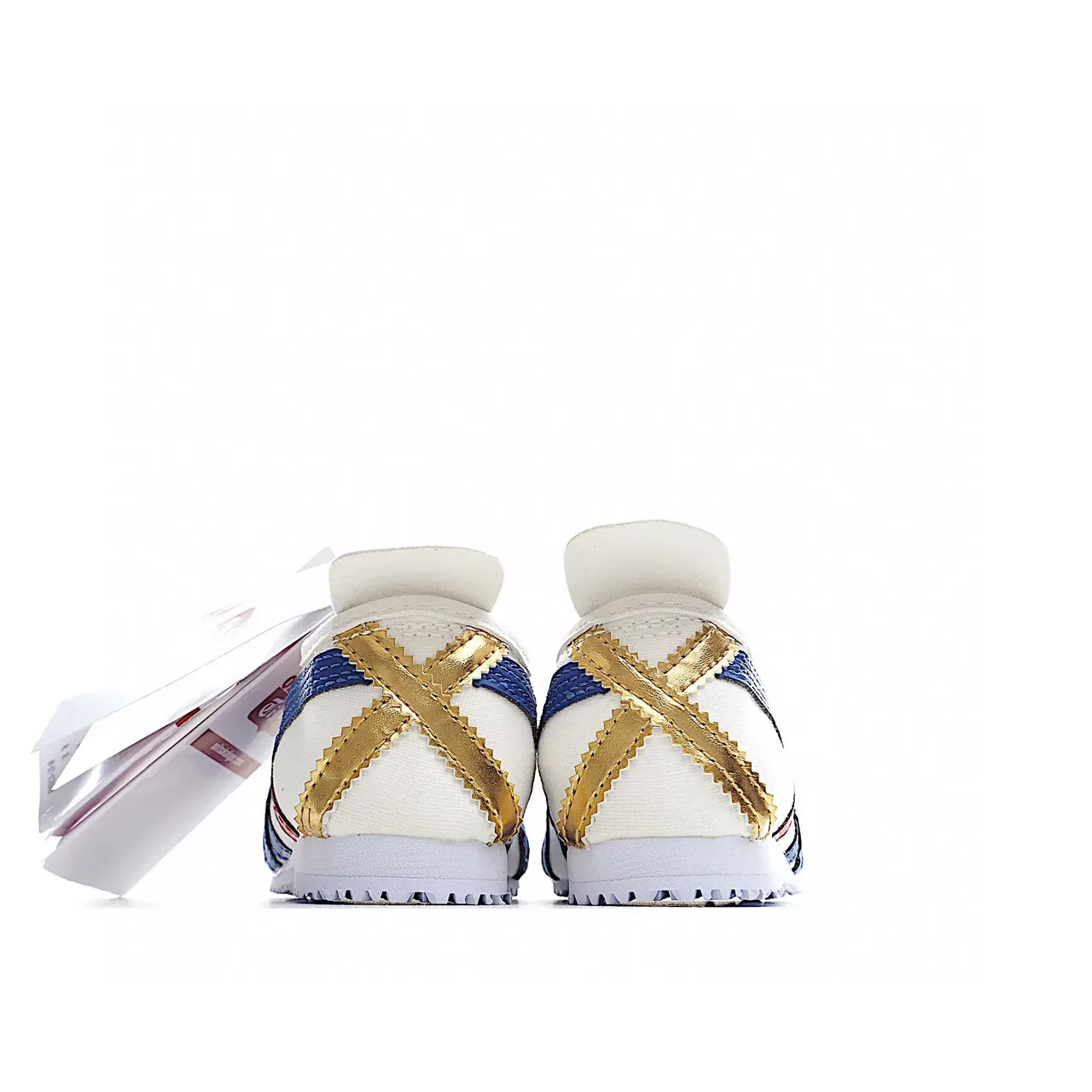 Onitsuka Tiger White Navy Low-Top Lace-Up Lifestyle Sneakers 21