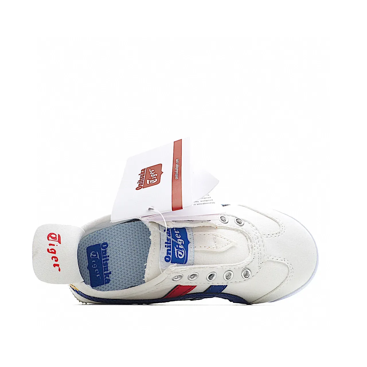 Onitsuka Tiger White Navy Low-Top Lace-Up Lifestyle Sneakers 23