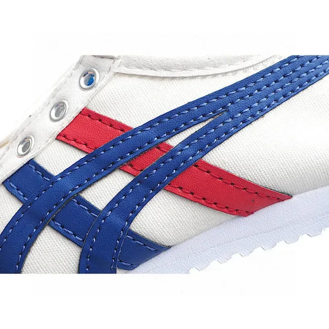 Onitsuka Tiger White Navy Low-Top Lace-Up Lifestyle Sneakers 24