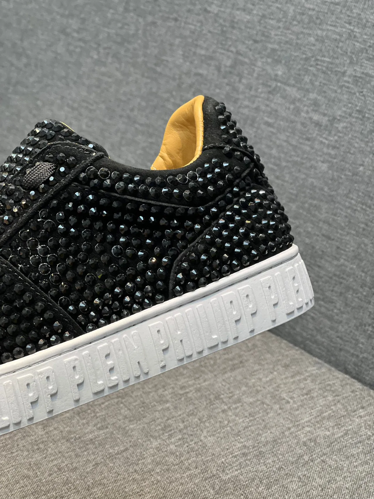 Philipp Plein Noir/Beige Orné de Cristaux Low-Top Lifestyle Sneakers 8