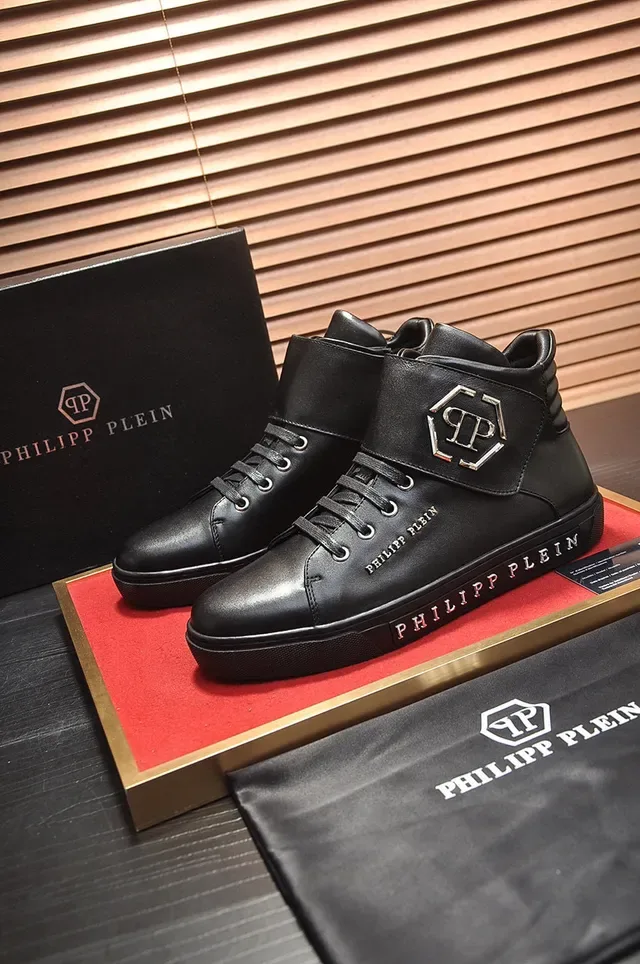 Philipp Plein High-Top Leather Sneaker Black Lifestyle Sneakers 7