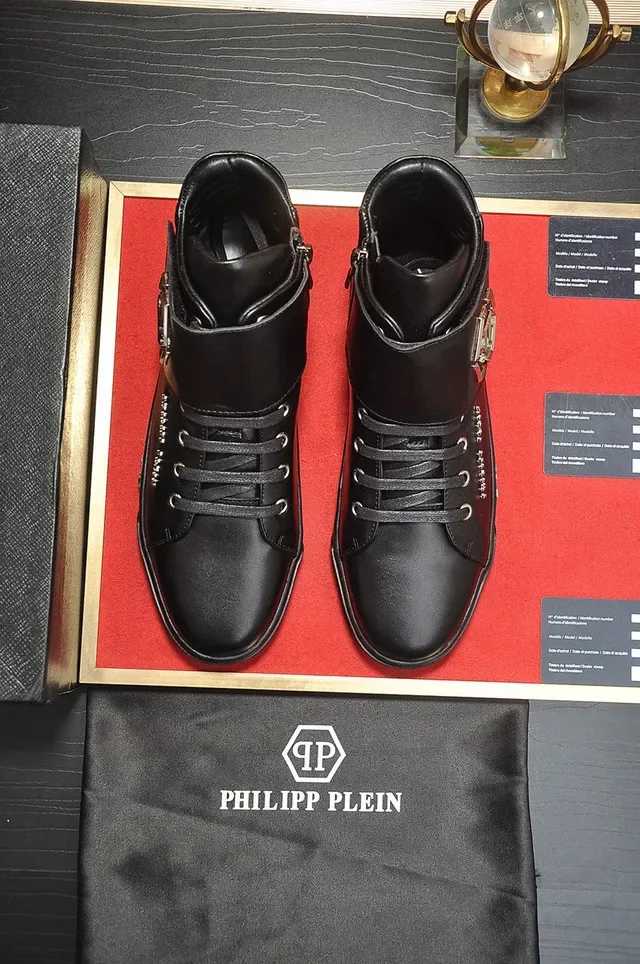 Philipp Plein High-Top Leather Sneaker Black Lifestyle Sneakers 9