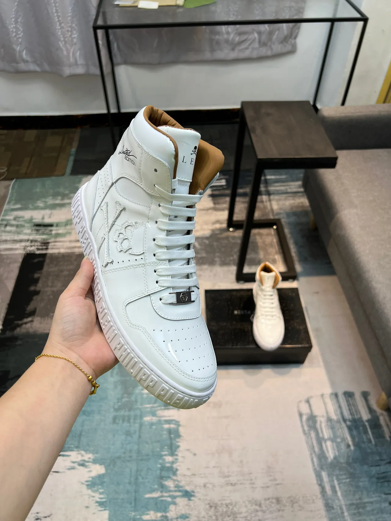Philipp Plein Edição Limitada Crânio High-Top Lifestyle Sneaker 6