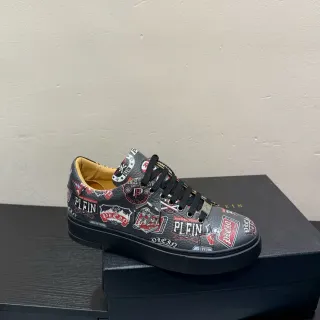 Philipp Plein Logo Patch Black Multicolor Lifestyle Sneakers