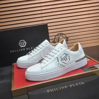 Philipp Plein Logo Plaque White Lifestyle Sneakers