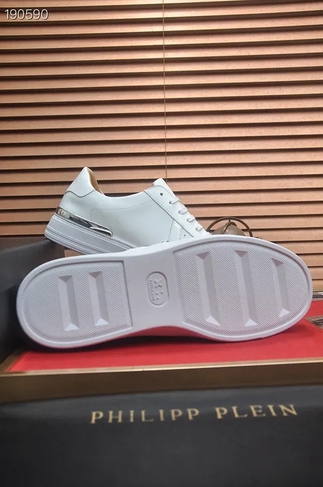 Philipp Plein Plaque Logo Chaussures Lifestyle Blanches 2