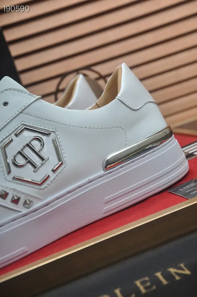 Philipp Plein Plaque Logo Chaussures Lifestyle Blanches 3