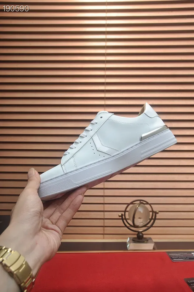 Philipp Plein Plaque Logo Chaussures Lifestyle Blanches 5