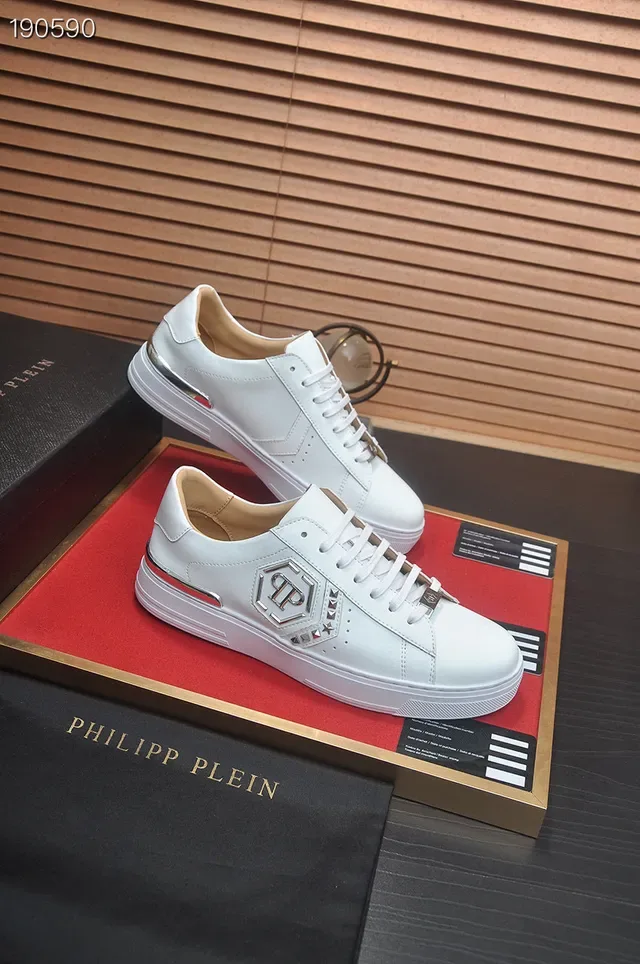 Philipp Plein Plaque Logo Chaussures Lifestyle Blanches 6
