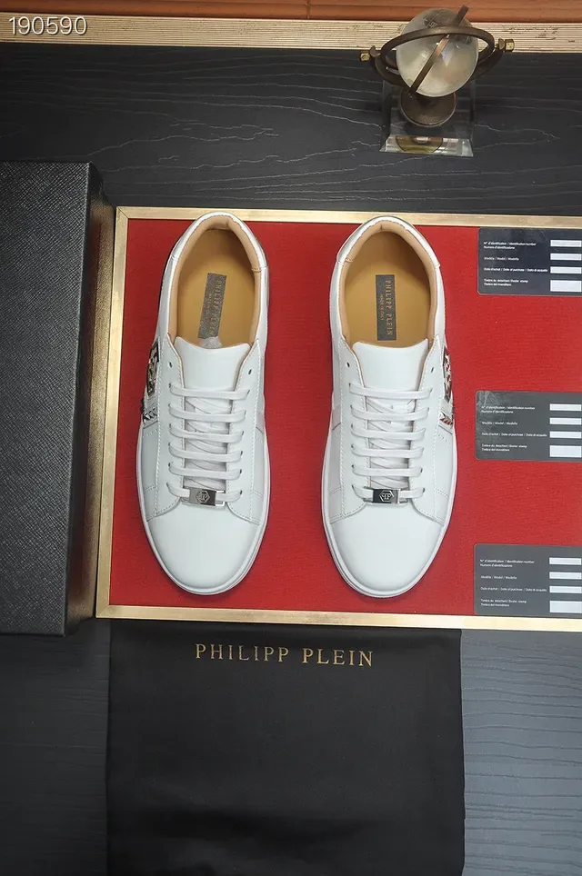 Philipp Plein Plaque Logo Chaussures Lifestyle Blanches 7