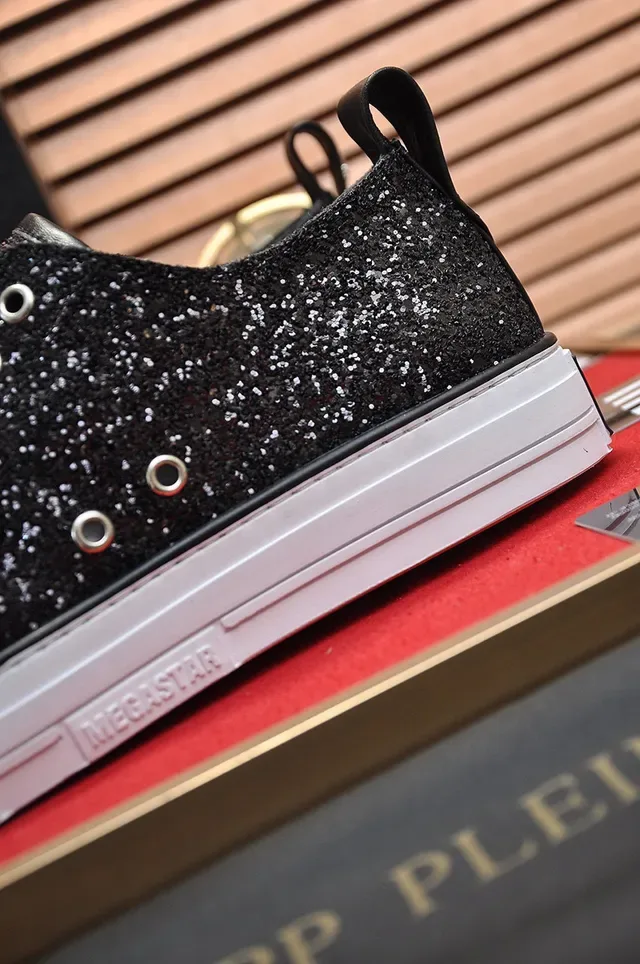 Philipp Plein Megastar Glitter Tênis Lifestyle Preto e Branco 3