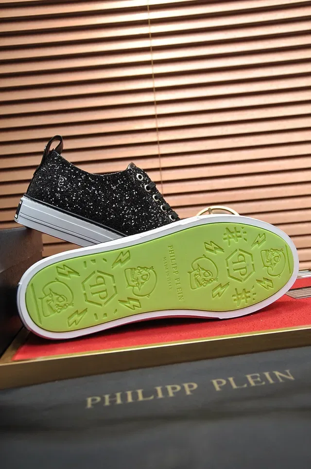 Philipp Plein Megastar Glitter Tênis Lifestyle Preto e Branco 4