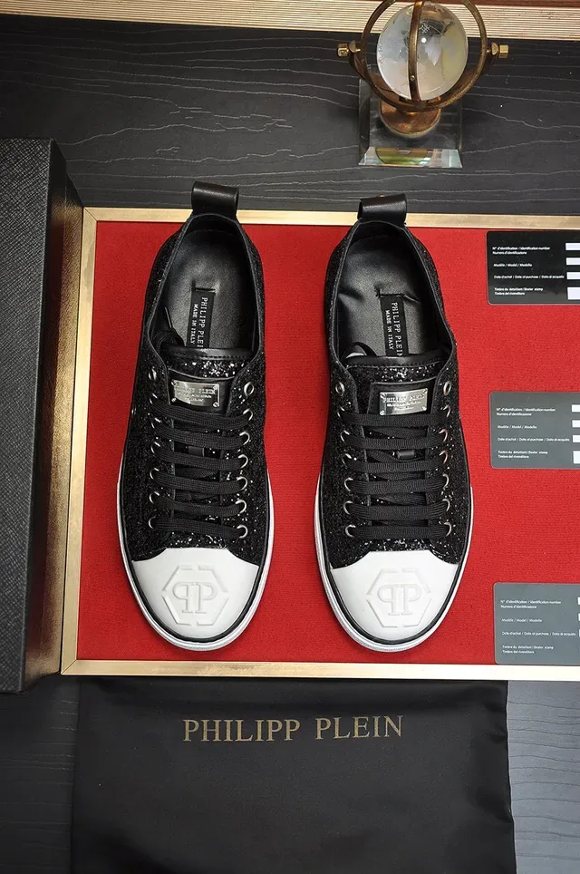 Philipp Plein Megastar Glitter Tênis Lifestyle Preto e Branco 9