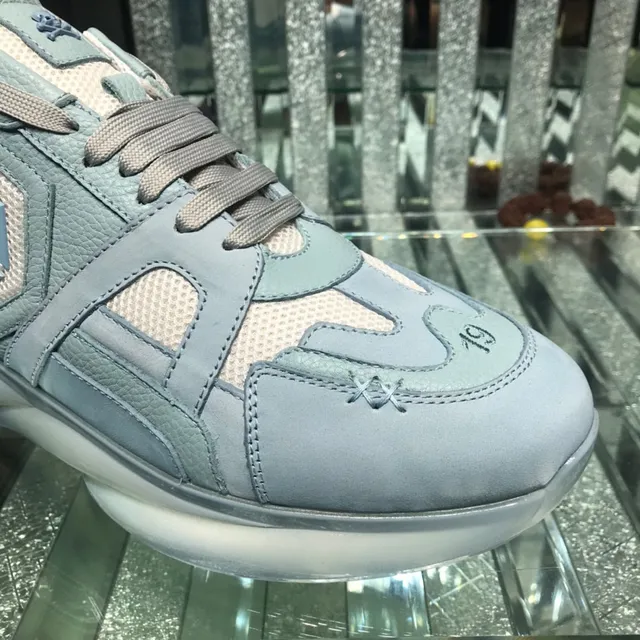 Philipp Plein PP Logo Chaussures Chunky bleu clair gris 7