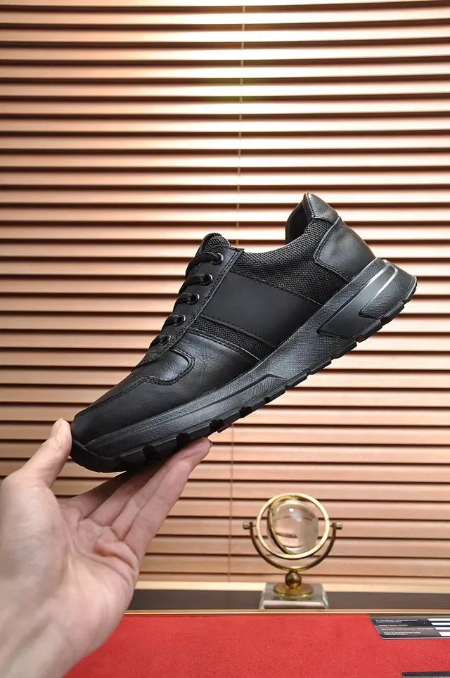 Prada Black Mixed-Material Lifestyle Sneaker 7