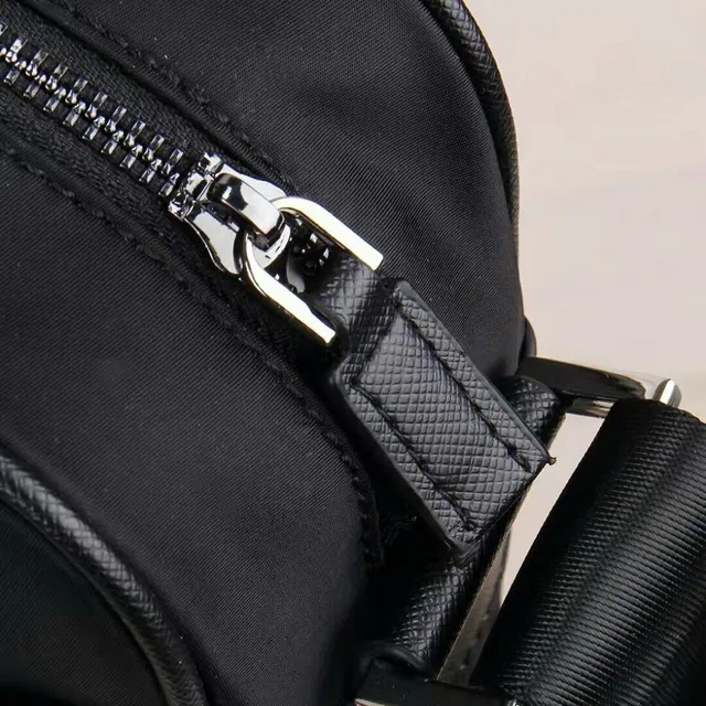 Prada Black Rectangular Nylon Body Front Zip Pocket Messenger Bag 3