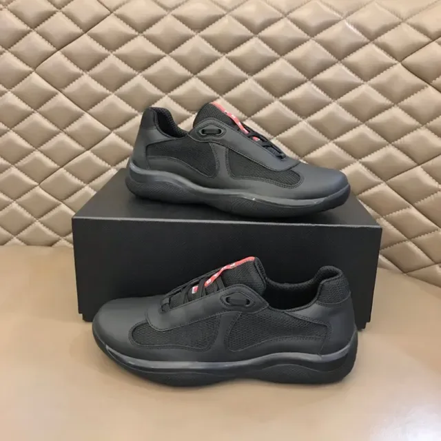 Prada Black Red Laceless Slip-On Mesh And Synthetic Overlay Construction Lifestyle Sneakers 4