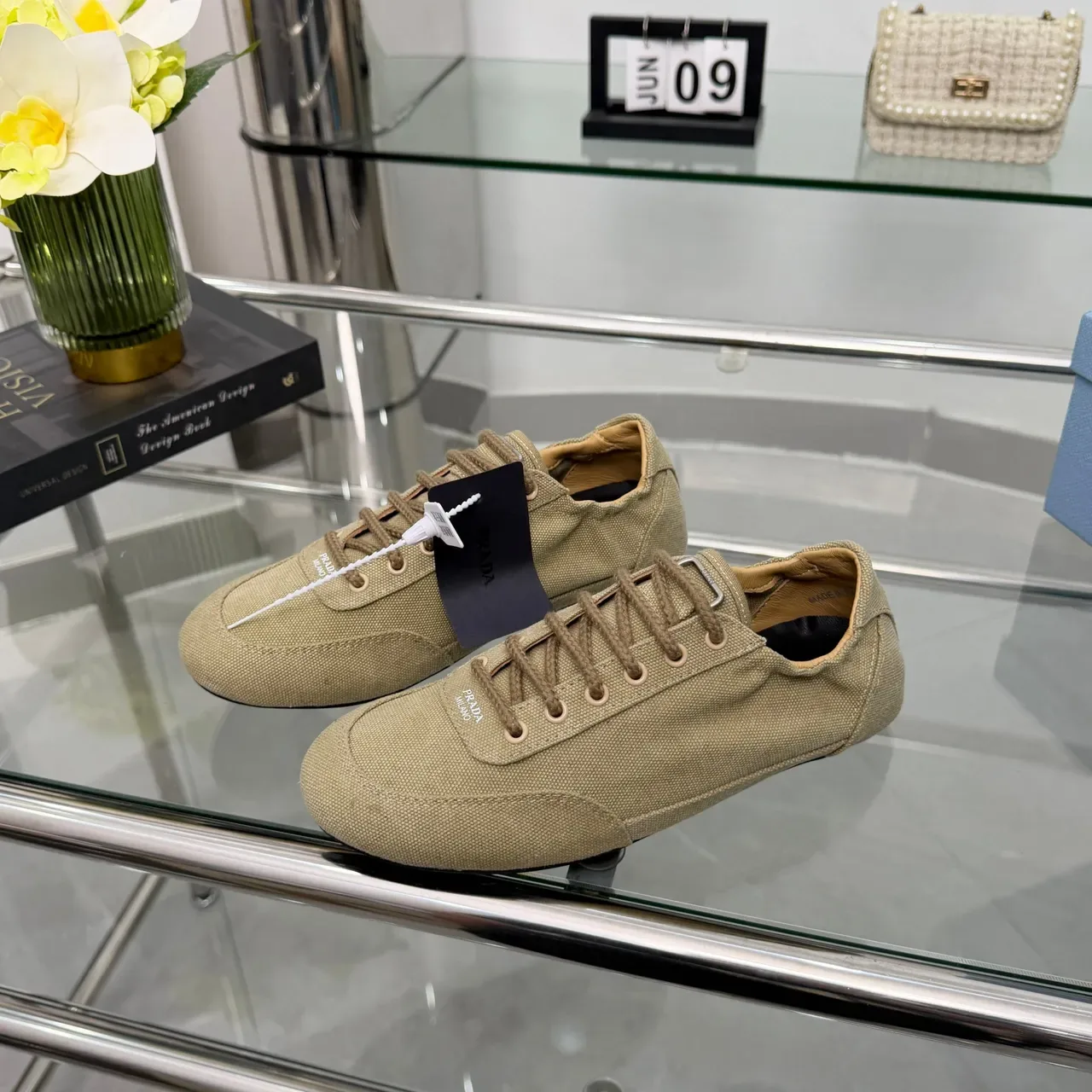 Prada Canvas Low-Top Lace-Up Casual Shoe 5