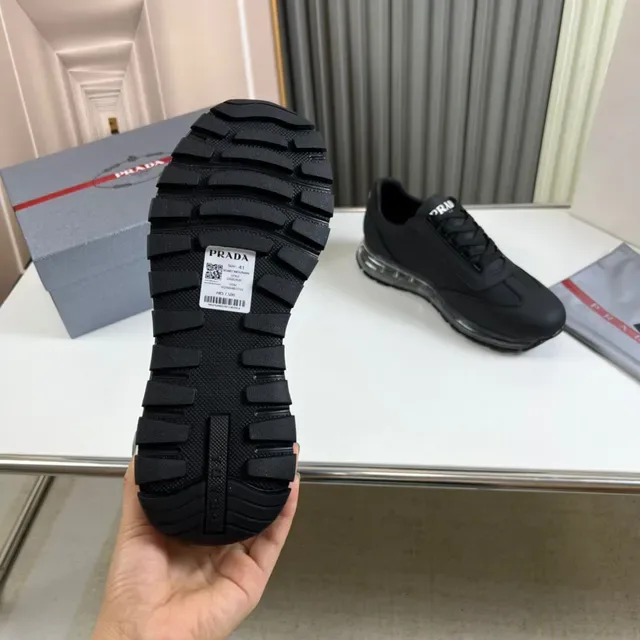 Prada Cloudbust Black Blue Leather Upper Transparent Air-Cushion Sole Lifestyle Sneakers 2