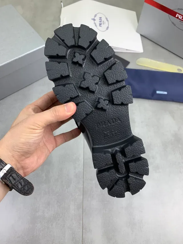 Prada Cloudbust Black Leather Lug-Sole Loafer 2