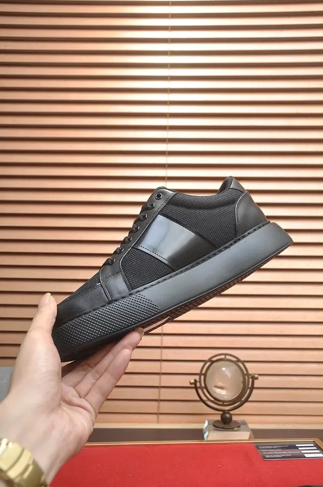 Prada Cloudbust Black Mesh And Leather Upper Textured Platform Sole Lifestyle Sneakers 5