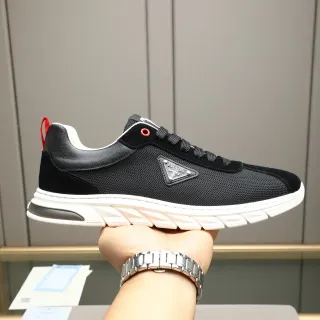 Prada Cloudbust Sneakers Lifestyle Noir Maille et Daim
