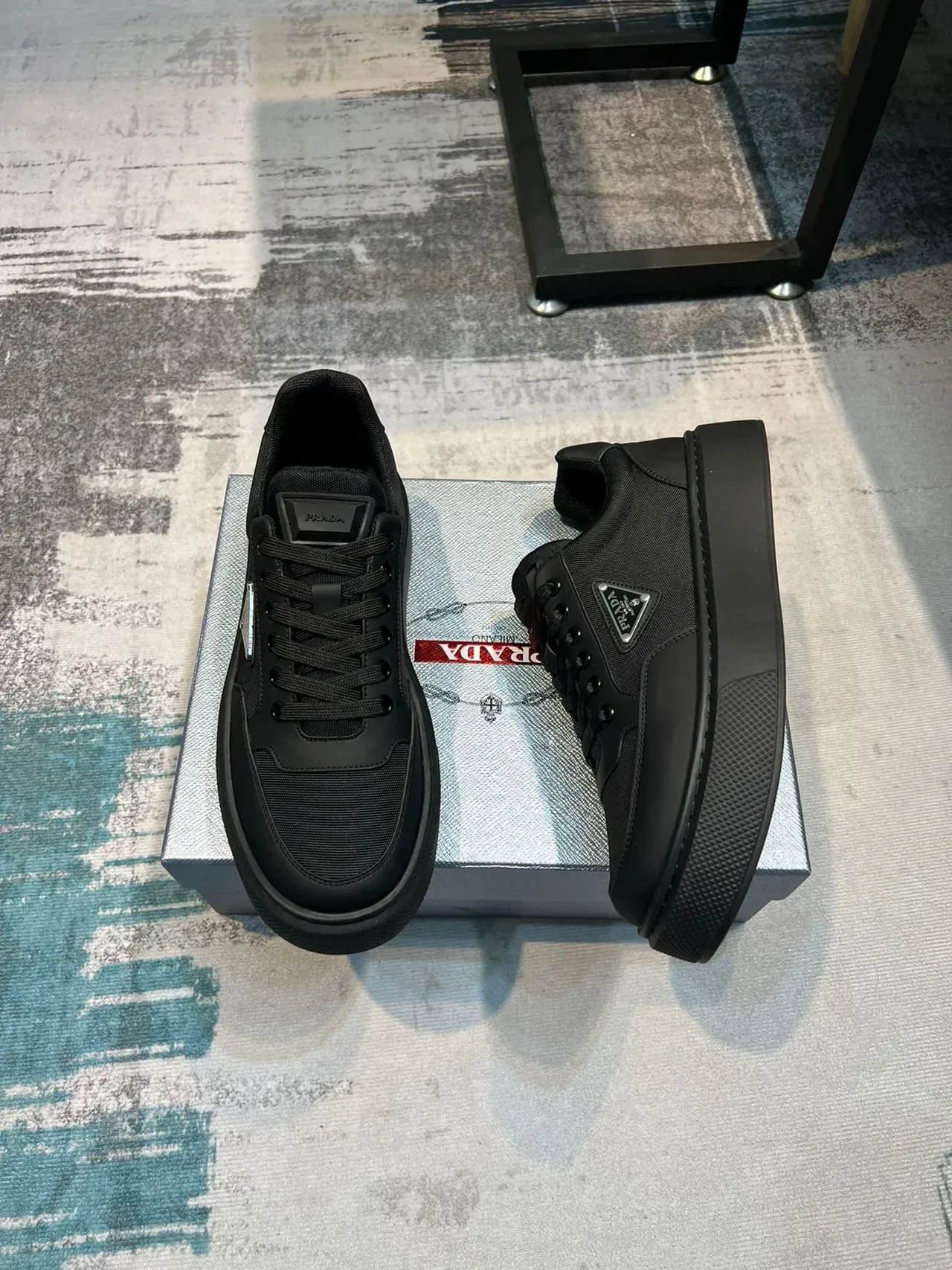 Prada Cloudbust Black Platform Lifestyle Sneakers 4