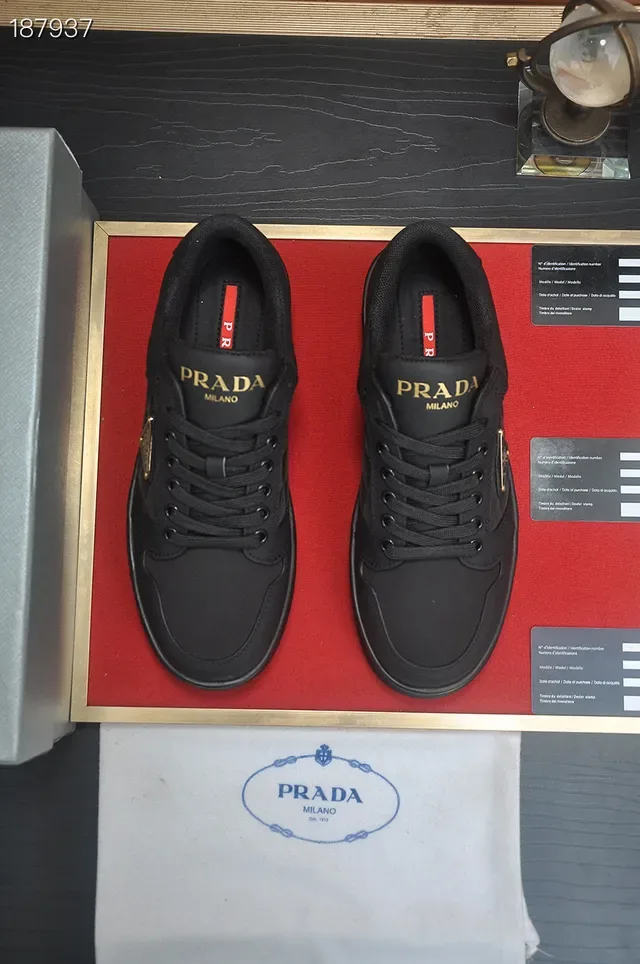 Prada Cloudbust Black Quilted Platform Lifestyle Sneakers 2