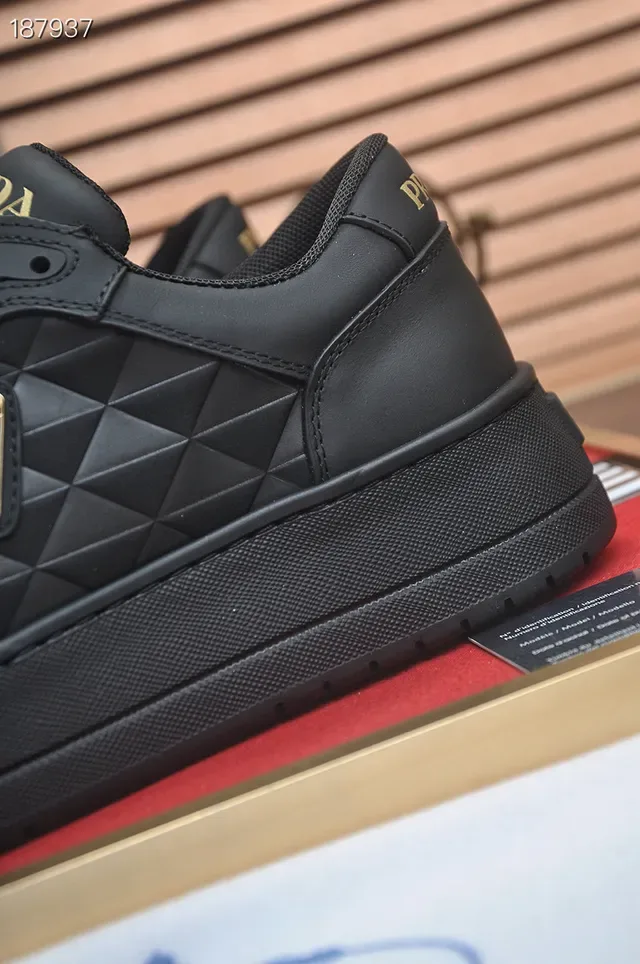 Prada Cloudbust Black Quilted Platform Lifestyle Sneakers 8