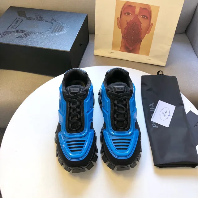Prada Cloudbust Blue and Black Chunky Sneakers 2