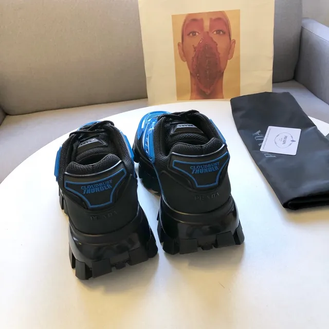 Prada Cloudbust Blue and Black Chunky Sneakers 3