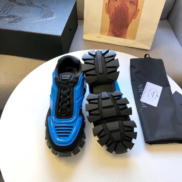 Prada Cloudbust Blue and Black Chunky Sneakers 4