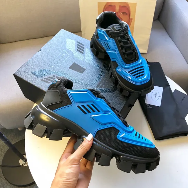 Prada Cloudbust Blue and Black Chunky Sneakers 5