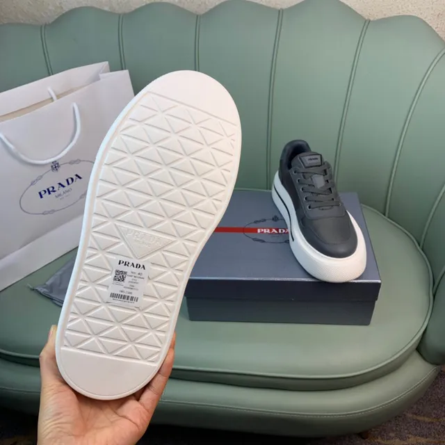 Prada Cloudbust Gray and Off-White Lifestyle Sneakers 2