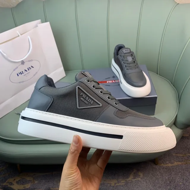Prada Cloudbust Gray and Off-White Lifestyle Sneakers 4