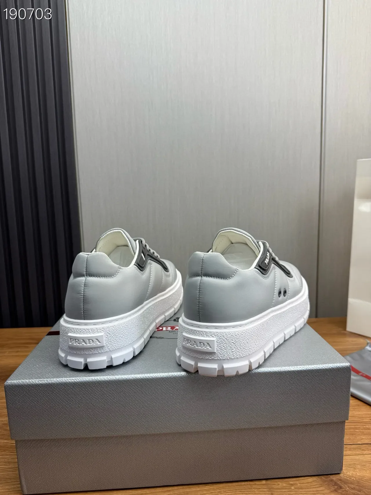 Prada Cloudbust Light Gray and Dark Gray Lifestyle Sneakers 2