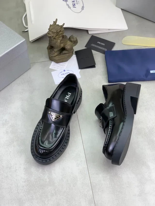 Prada Cloudbust Loafer Black Patent Leather Loafers 5