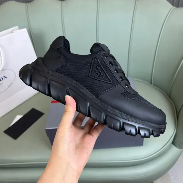 Prada Cloudbust Monochrome Black Lifestyle Sneakers 4