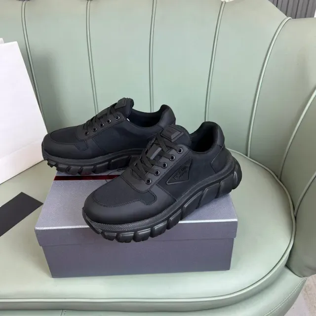 Prada Cloudbust Monochrome Black Lifestyle Sneakers 7