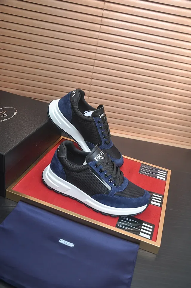 Prada Cloudbust Navy and Black Mixed-Material Lifestyle Sneaker 3