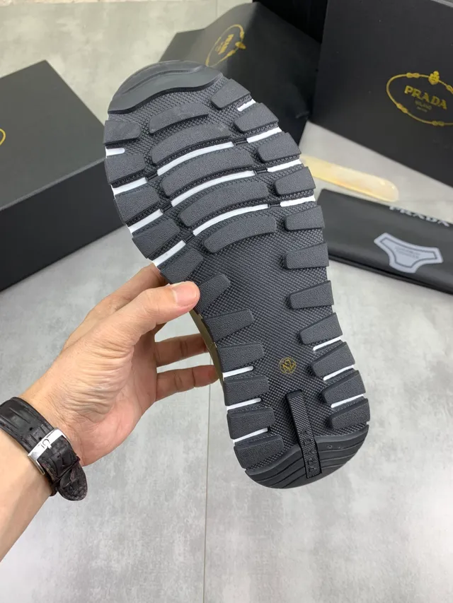 Prada Cloudbust Olive Green Nylon Lifestyle Sneakers 2