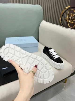 Prada Cloudbust Sequined Black and White Lifestyle Sneakers 8