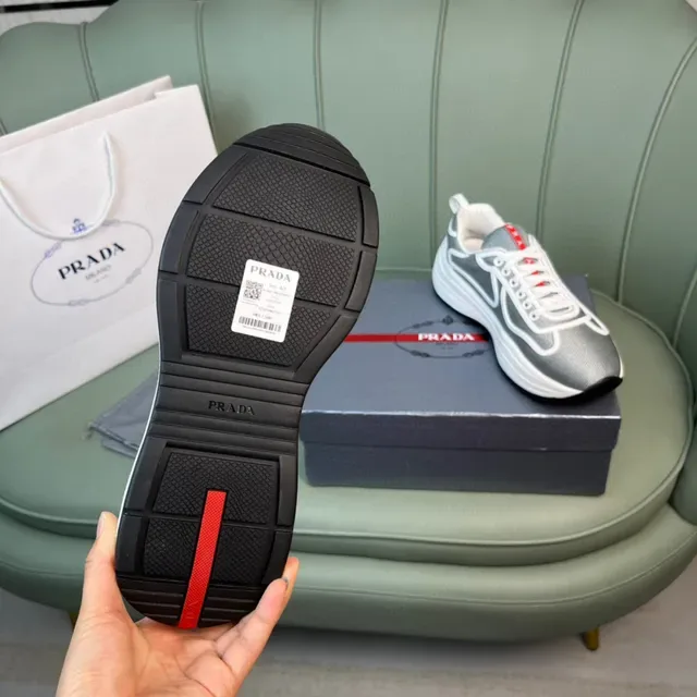 Prada Cloudbust Silver-Gray Mesh Lifestyle Sneakers 3
