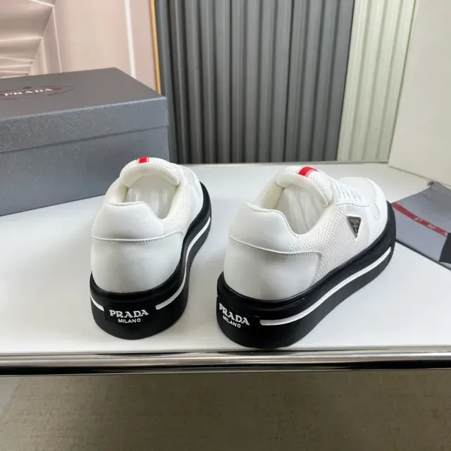 Prada Cloudbust White and Black Platform Lifestyle Sneakers 6