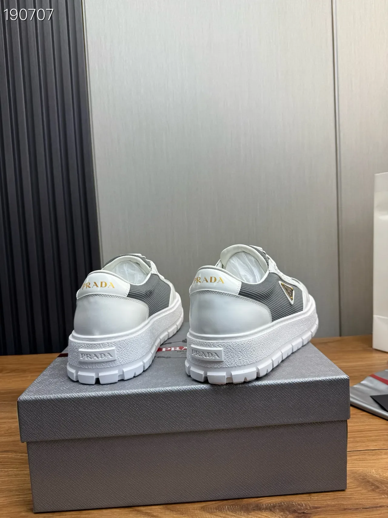 Prada Cloudbust White and Gray Lifestyle Sneakers 2