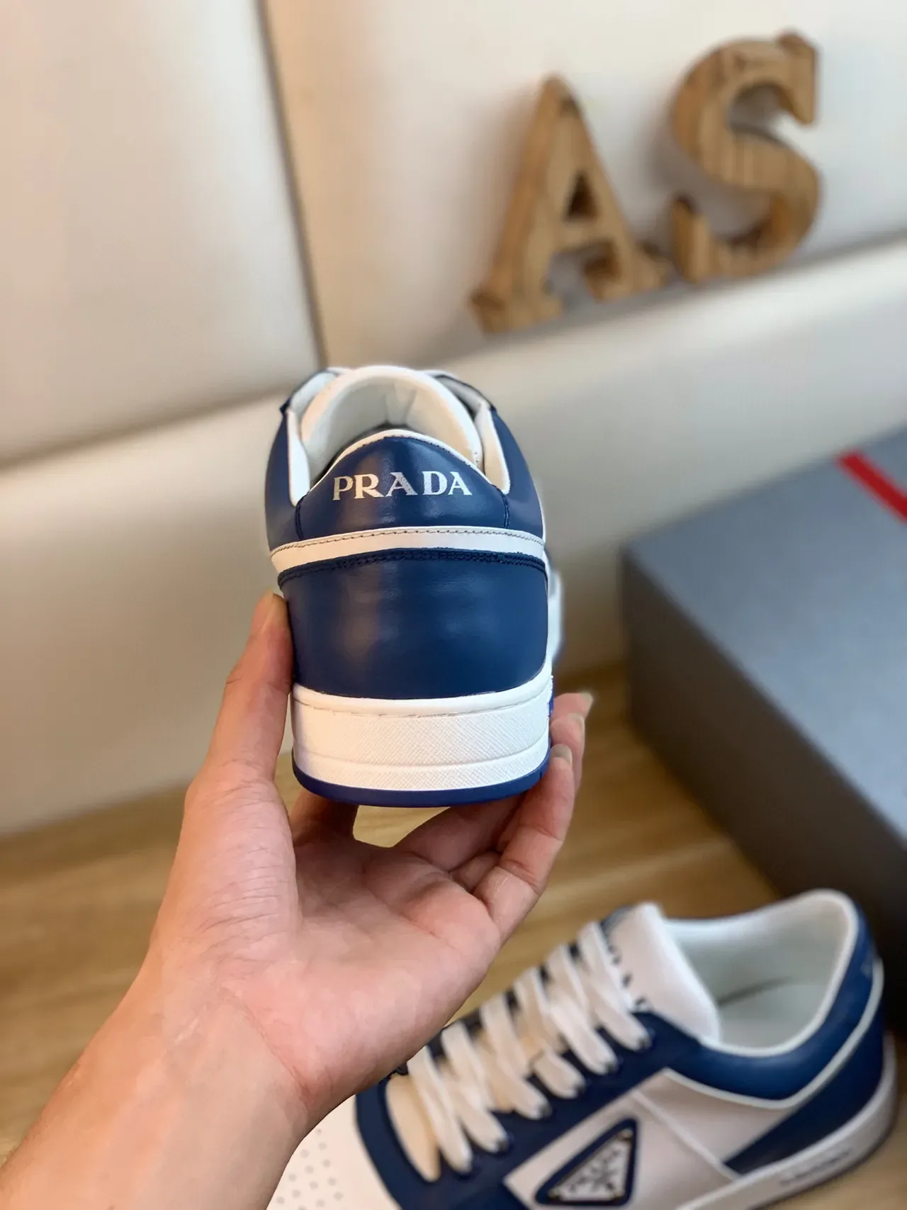 Prada Cloudbust White and Navy Lifestyle Sneakers 2