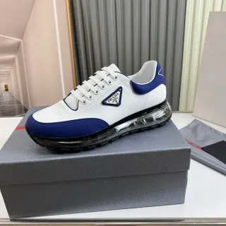 Prada Cloudbust أبيض وأزرق ملكي حذاء رياضي أسلوب حياة