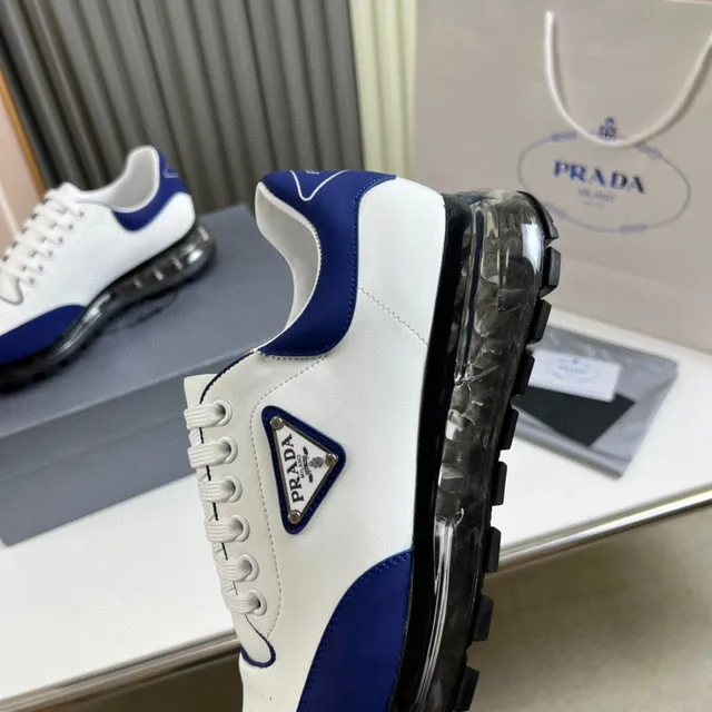Prada Cloudbust White and Royal Blue Lifestyle Sneakers 3